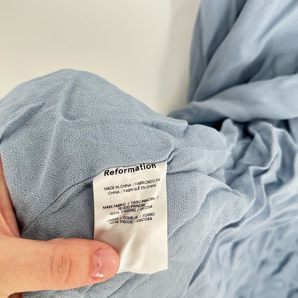 Reformation Juliette Dress in Mineral Blue Size 4 - Picture 9 of 13